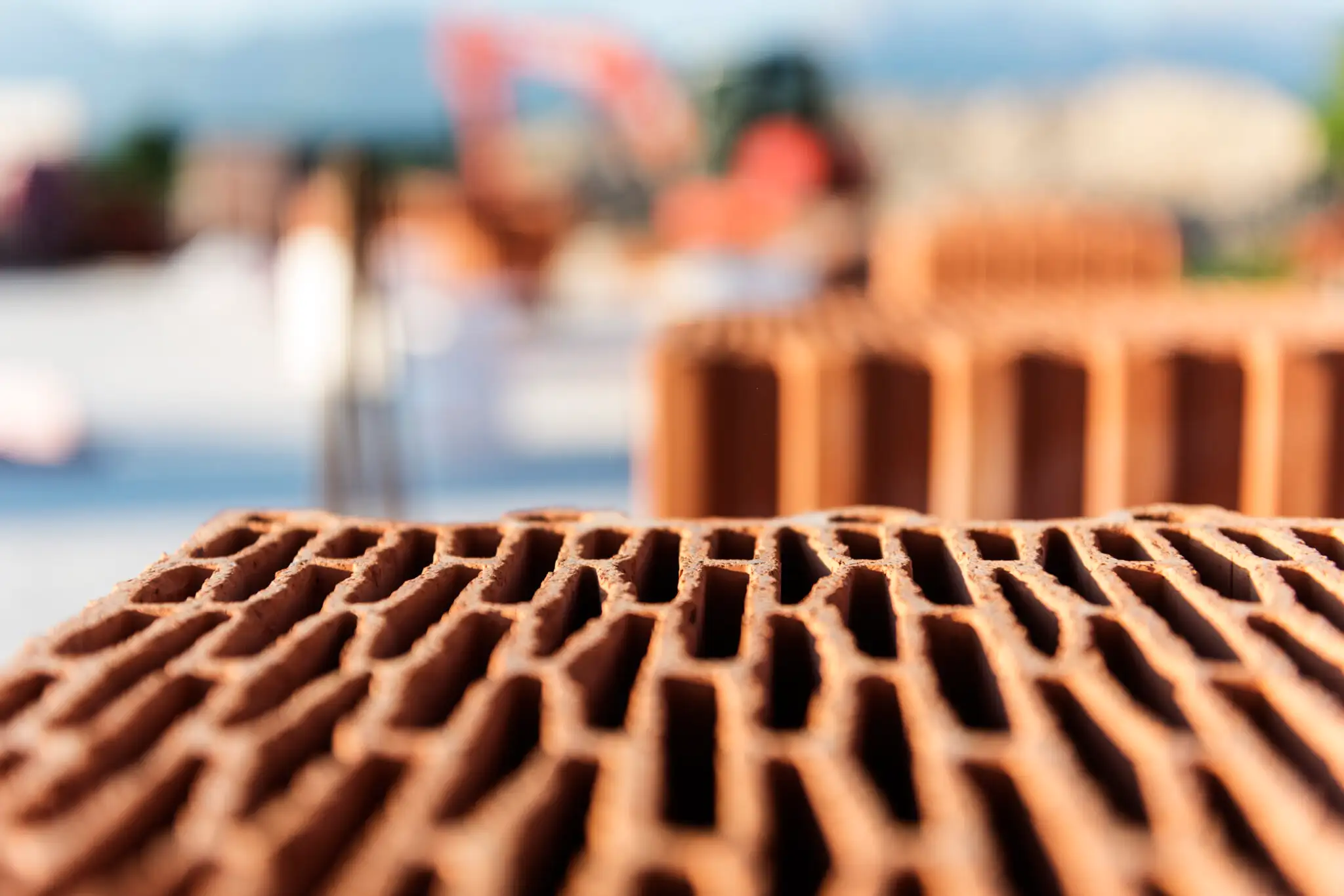 Closeup eines Ziegels